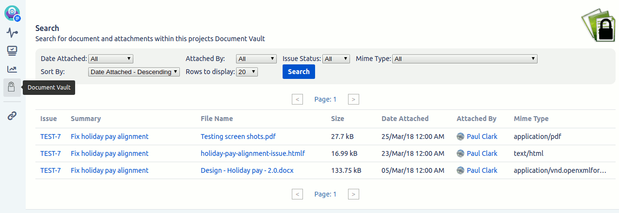 Document Vault DC - Dv Search Attachments