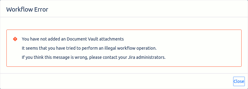 Document Vault DC - Dv Workflow No Dv Attachment Error