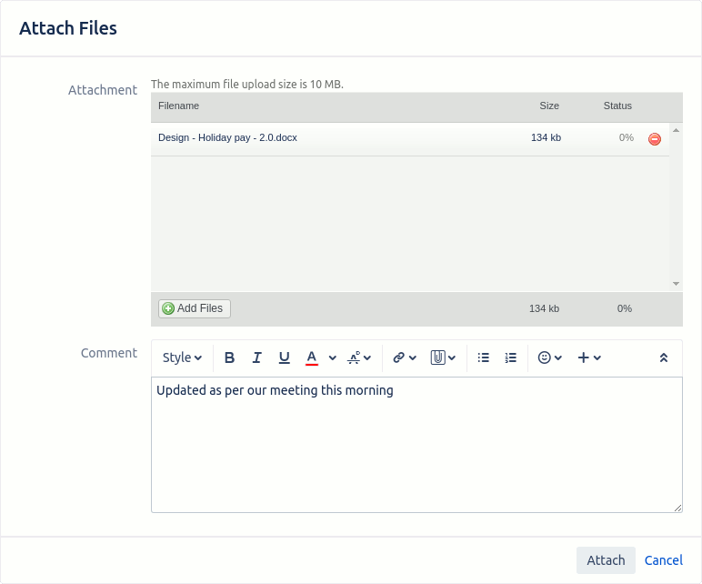Document Vault DC - Dv Attach File