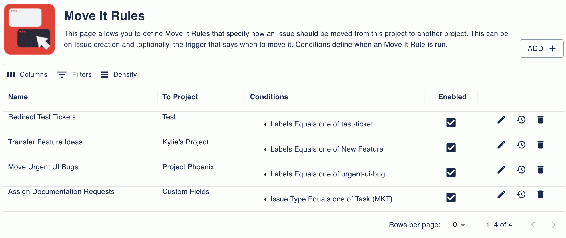 Move It — Issue Mover Rules